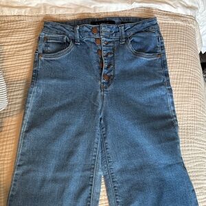Risen High Waisted Wide Leg Jeans